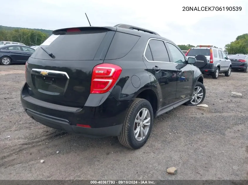 2016 Chevrolet Equinox Lt VIN: 2GNALCEK7G6190539 Lot: 40367793