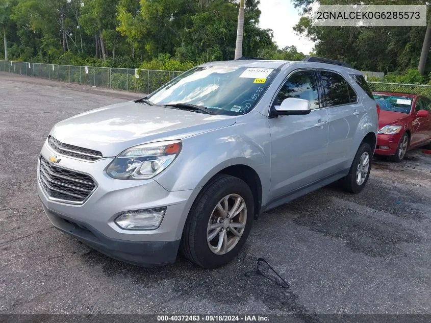 2016 Chevrolet Equinox Lt VIN: 2GNALCEK0G6285573 Lot: 40372463