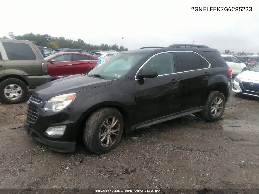 2016 Chevrolet Equinox Lt VIN: 2GNFLFEK7G6285223 Lot: 40372996