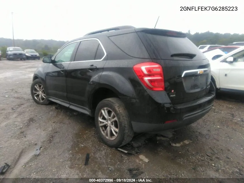 2016 Chevrolet Equinox Lt VIN: 2GNFLFEK7G6285223 Lot: 40372996