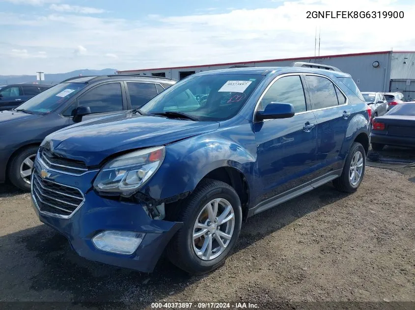 2016 Chevrolet Equinox Lt VIN: 2GNFLFEK8G6319900 Lot: 40373897