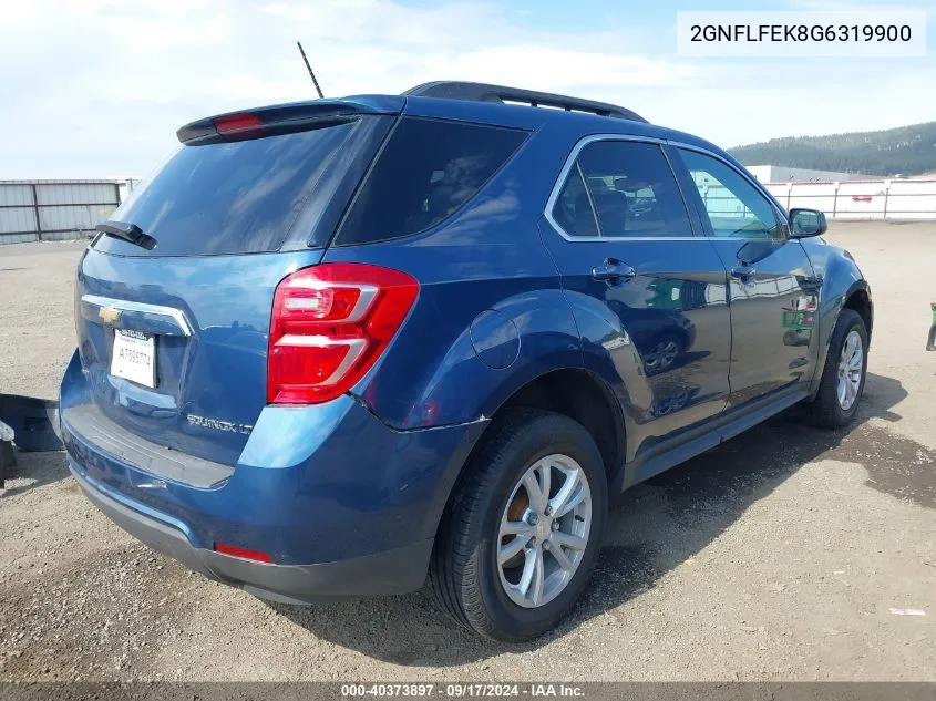 2016 Chevrolet Equinox Lt VIN: 2GNFLFEK8G6319900 Lot: 40373897