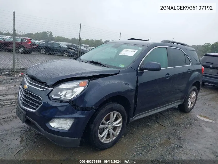 2GNALCEK9G6107192 2016 Chevrolet Equinox Lt