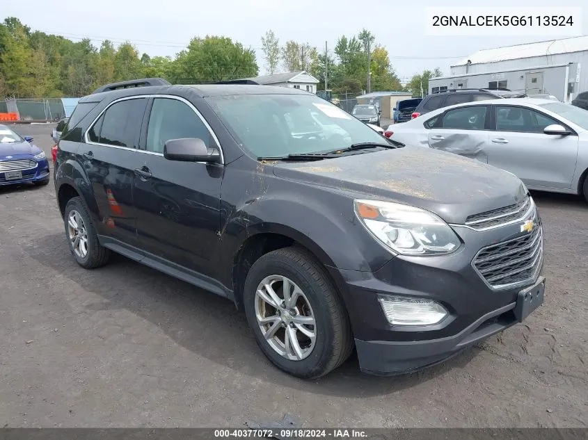 2016 Chevrolet Equinox Lt VIN: 2GNALCEK5G6113524 Lot: 40377072