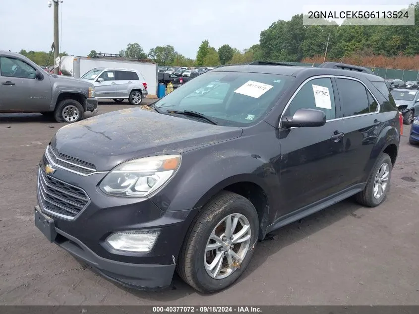 2016 Chevrolet Equinox Lt VIN: 2GNALCEK5G6113524 Lot: 40377072