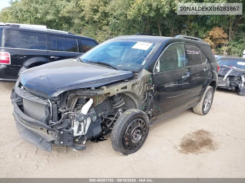 2016 Chevrolet Equinox Ltz VIN: 2GNALDEKXG6283867 Lot: 40381702