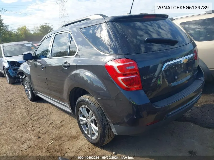 2016 Chevrolet Equinox Lt VIN: 2GNALCEK6G6139789 Lot: 40402266