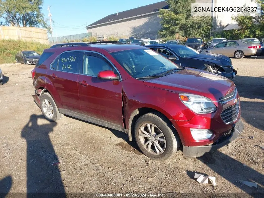 2016 Chevrolet Equinox Lt VIN: 2GNALCEK4G6264337 Lot: 40403901