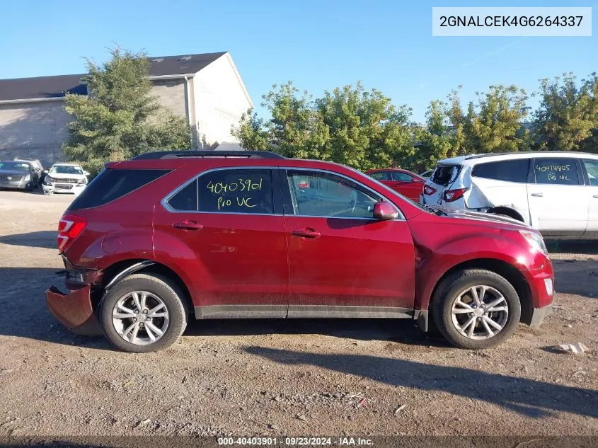 2016 Chevrolet Equinox Lt VIN: 2GNALCEK4G6264337 Lot: 40403901