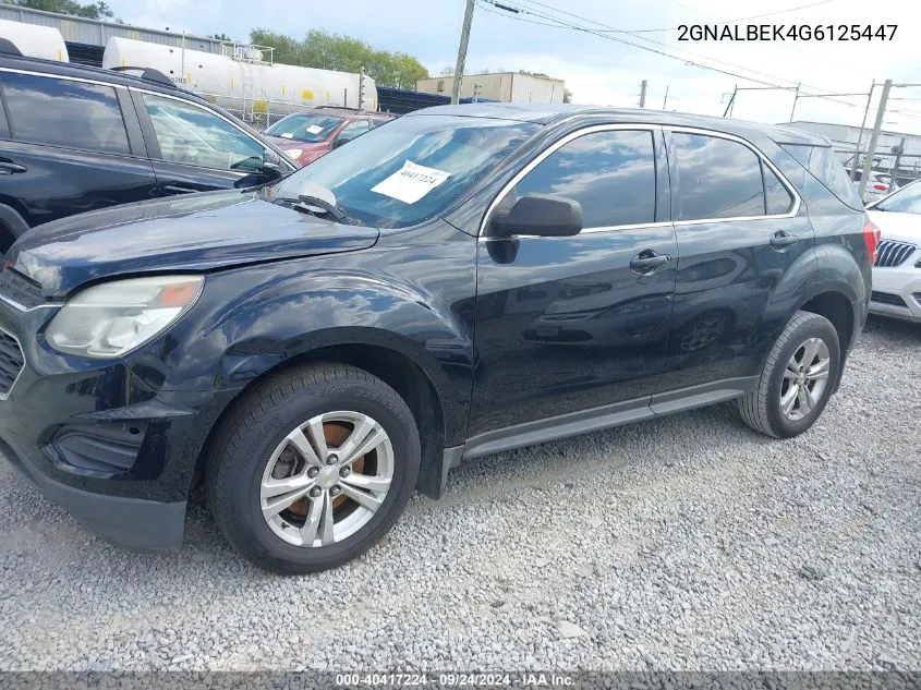 2016 Chevrolet Equinox Ls VIN: 2GNALBEK4G6125447 Lot: 40417224