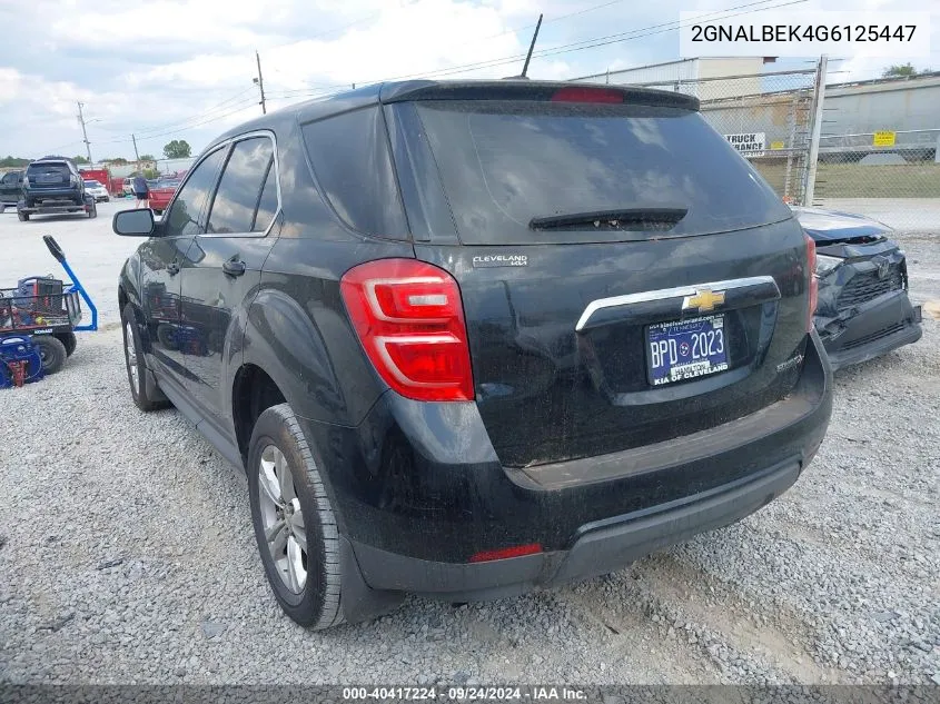 2016 Chevrolet Equinox Ls VIN: 2GNALBEK4G6125447 Lot: 40417224