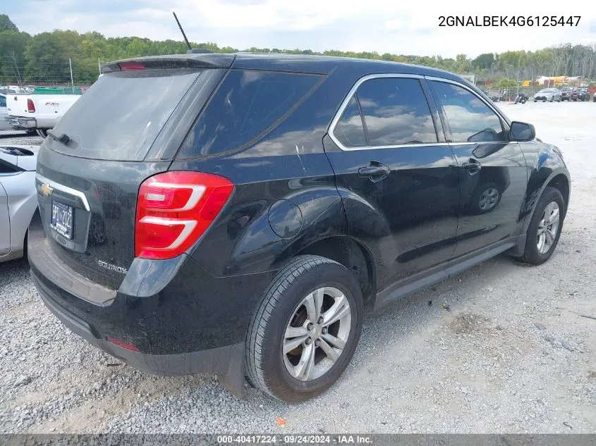 2016 Chevrolet Equinox Ls VIN: 2GNALBEK4G6125447 Lot: 40417224