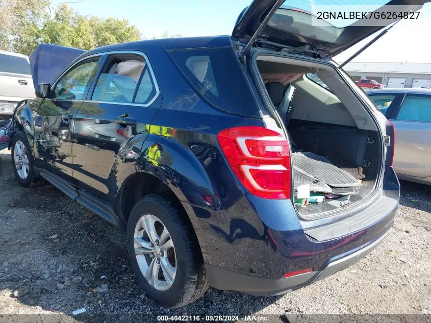 2016 Chevrolet Equinox Ls VIN: 2GNALBEK7G6264827 Lot: 40422116