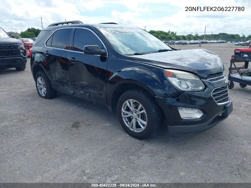 2016 Chevrolet Equinox Lt VIN: 2GNFLFEK2G6227780 Lot: 40422229