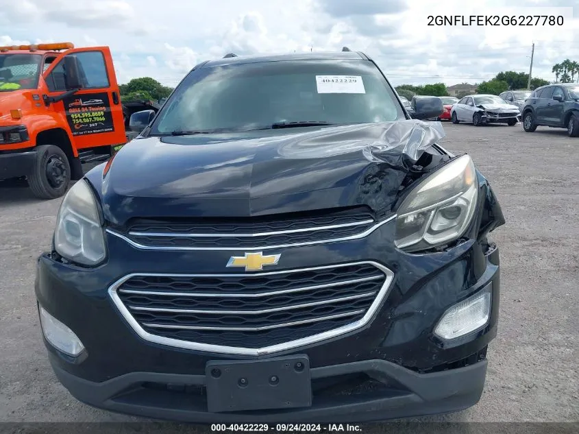 2016 Chevrolet Equinox Lt VIN: 2GNFLFEK2G6227780 Lot: 40422229