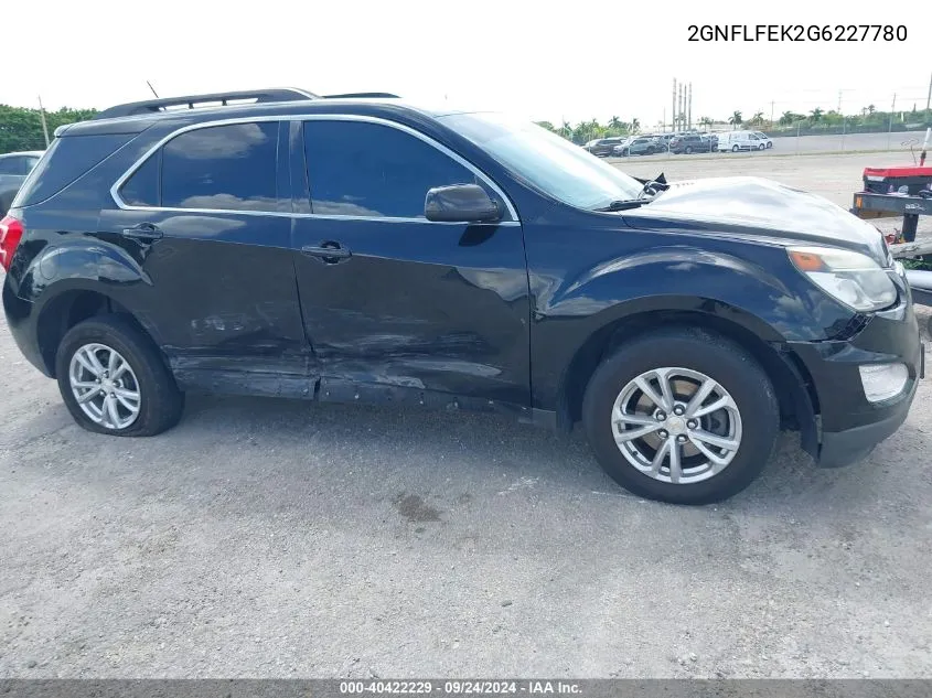 2016 Chevrolet Equinox Lt VIN: 2GNFLFEK2G6227780 Lot: 40422229