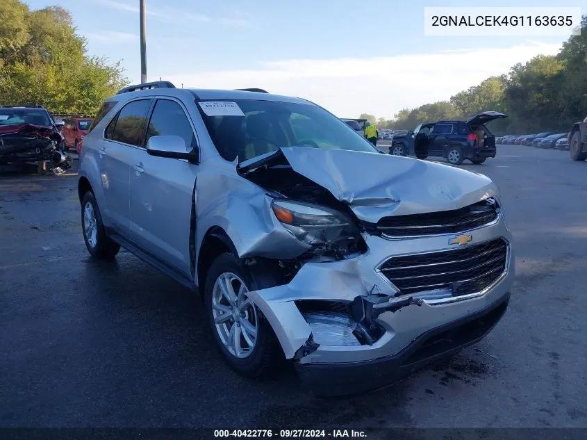 2016 Chevrolet Equinox Lt VIN: 2GNALCEK4G1163635 Lot: 40422776