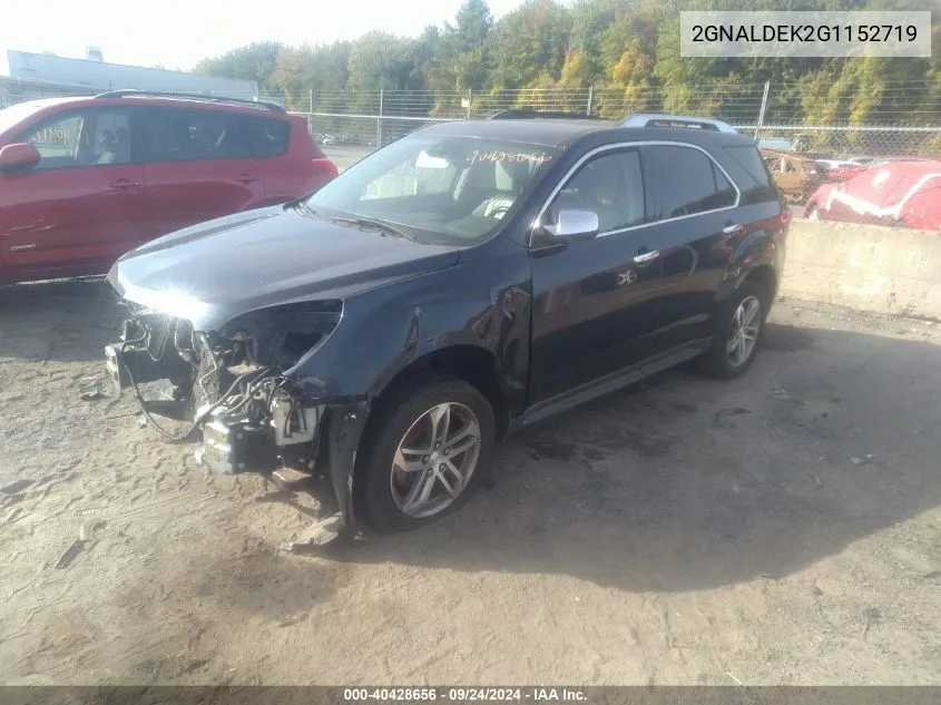 2016 Chevrolet Equinox Ltz VIN: 2GNALDEK2G1152719 Lot: 40428656