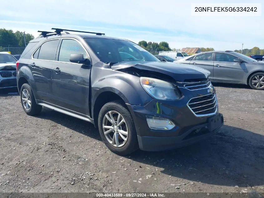 2016 Chevrolet Equinox Lt VIN: 2GNFLFEK5G6334242 Lot: 40433589