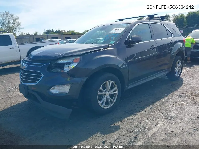 2GNFLFEK5G6334242 2016 Chevrolet Equinox Lt