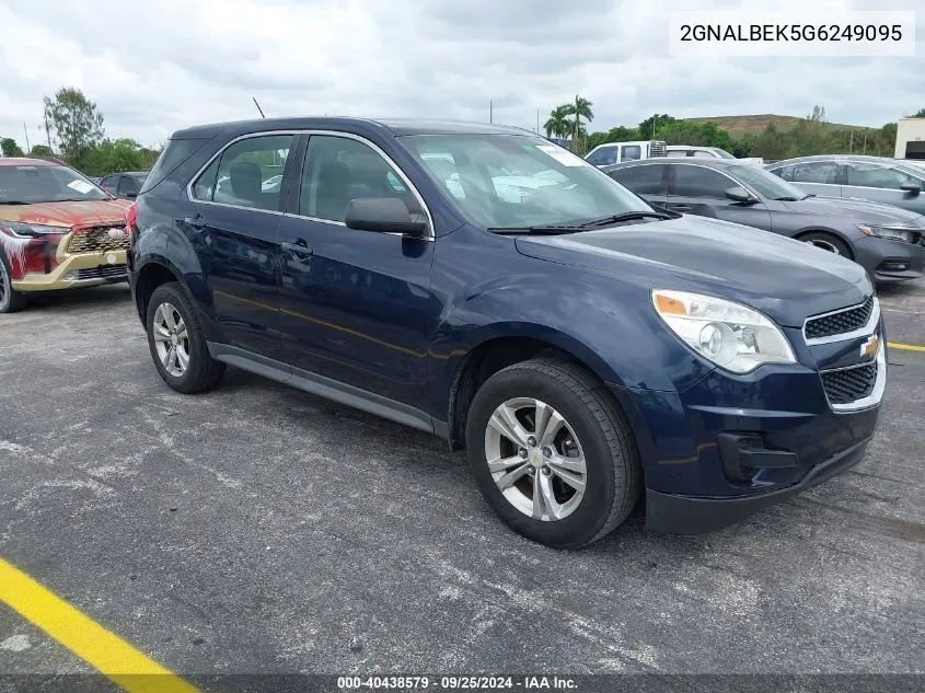 2016 Chevrolet Equinox Ls VIN: 2GNALBEK5G6249095 Lot: 40438579