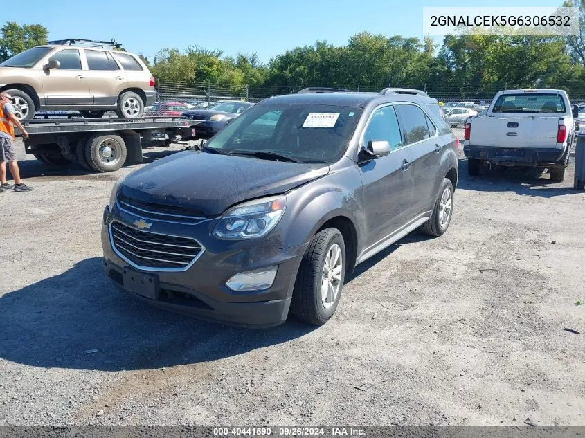 2016 Chevrolet Equinox Lt VIN: 2GNALCEK5G6306532 Lot: 40441590