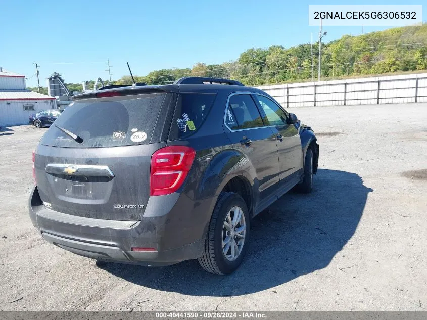 2016 Chevrolet Equinox Lt VIN: 2GNALCEK5G6306532 Lot: 40441590