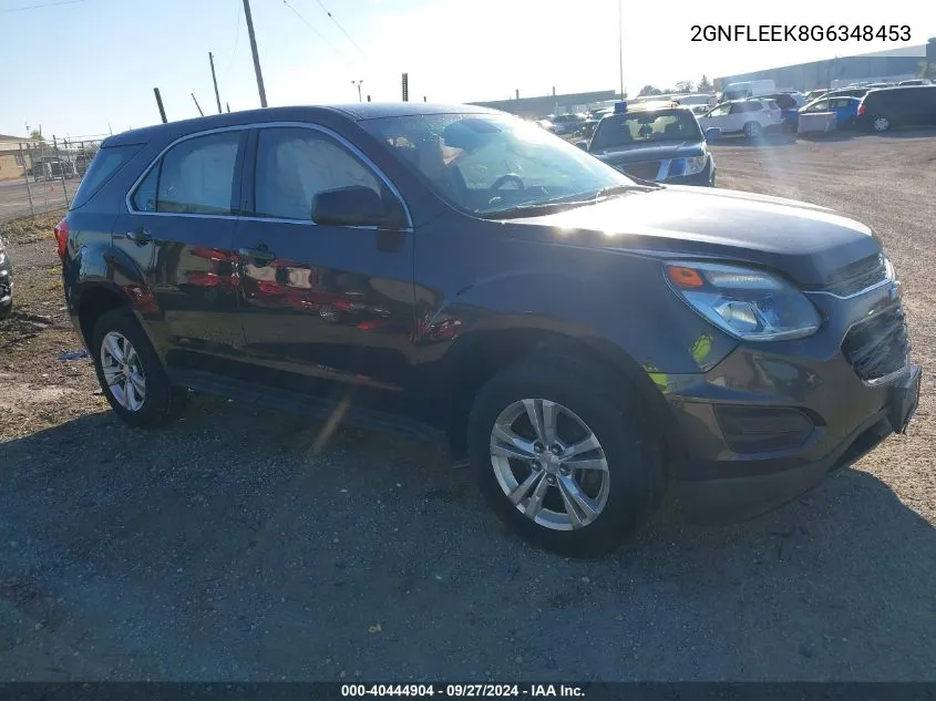 2016 Chevrolet Equinox Ls VIN: 2GNFLEEK8G6348453 Lot: 40444904