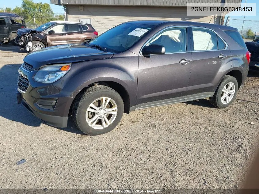 2016 Chevrolet Equinox Ls VIN: 2GNFLEEK8G6348453 Lot: 40444904