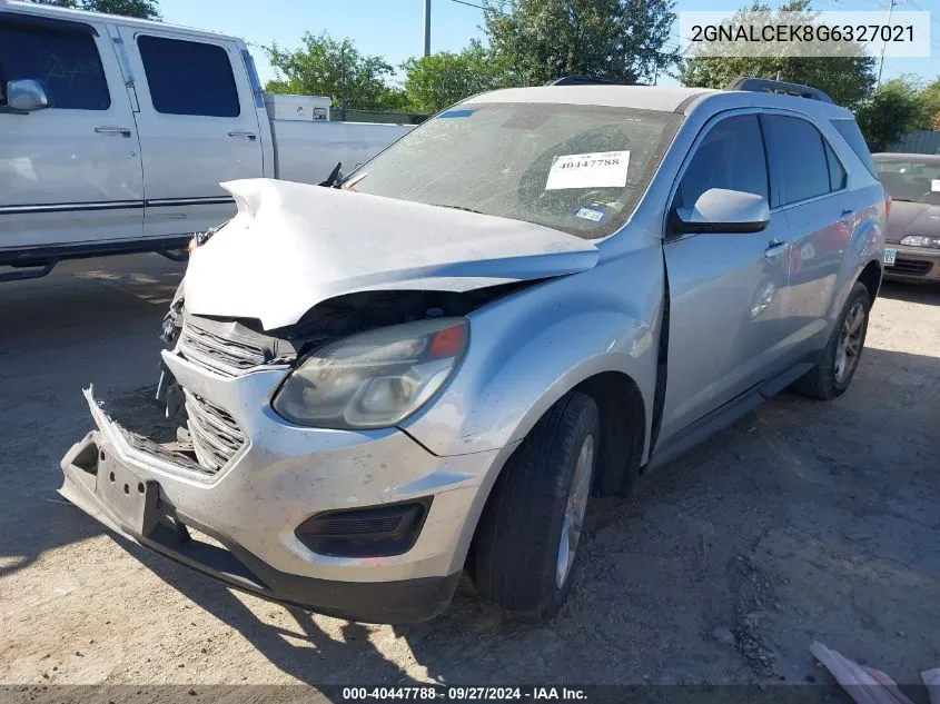 2016 Chevrolet Equinox Lt VIN: 2GNALCEK8G6327021 Lot: 40447788