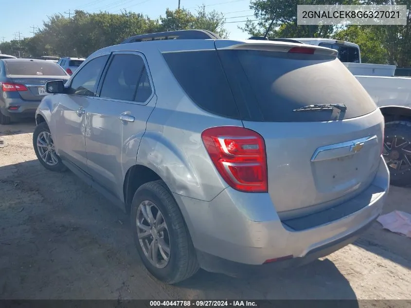 2016 Chevrolet Equinox Lt VIN: 2GNALCEK8G6327021 Lot: 40447788