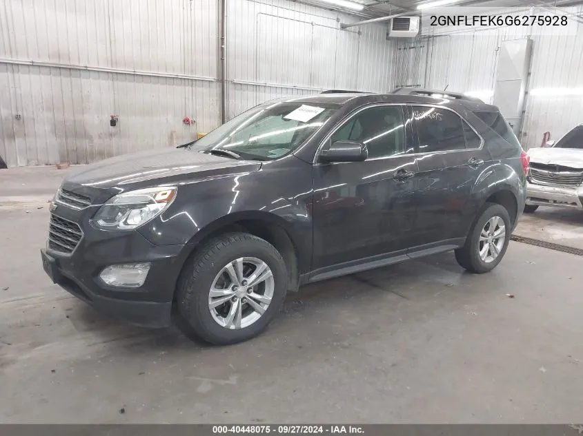 2016 Chevrolet Equinox Lt VIN: 2GNFLFEK6G6275928 Lot: 40448075