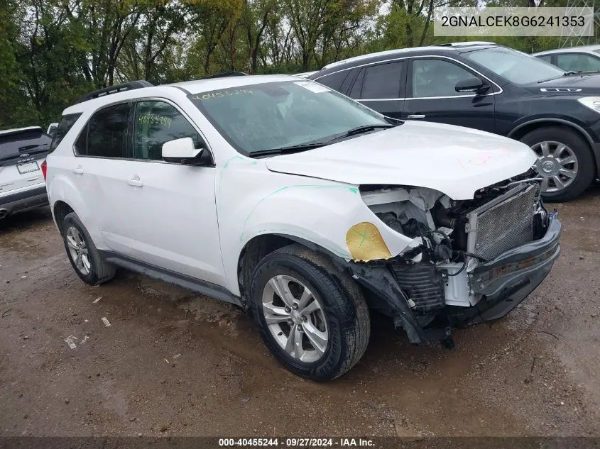 2016 Chevrolet Equinox Lt VIN: 2GNALCEK8G6241353 Lot: 40455244