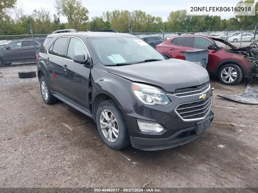 2016 Chevrolet Equinox Lt VIN: 2GNFLFEK8G6162918 Lot: 40460017