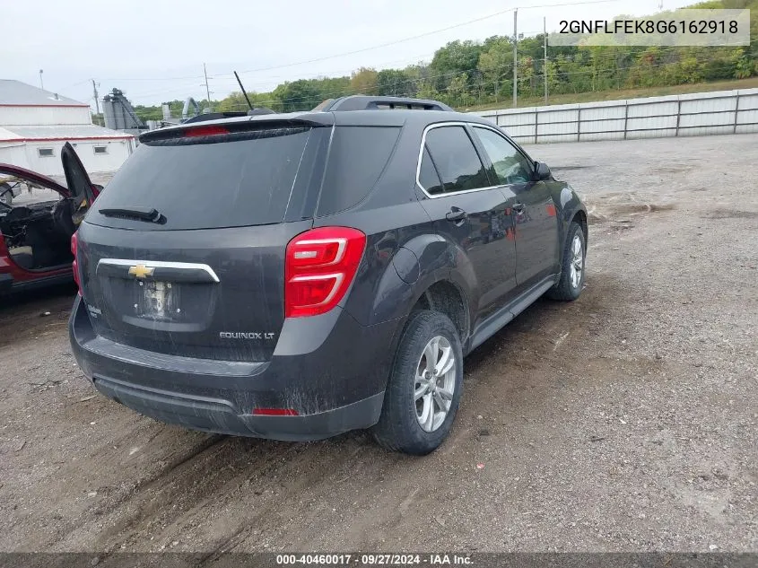 2016 Chevrolet Equinox Lt VIN: 2GNFLFEK8G6162918 Lot: 40460017