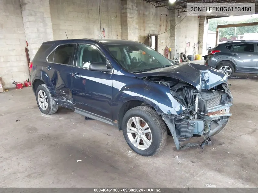 2016 Chevrolet Equinox Ls VIN: 2GNFLEEK0G6153480 Lot: 40461388