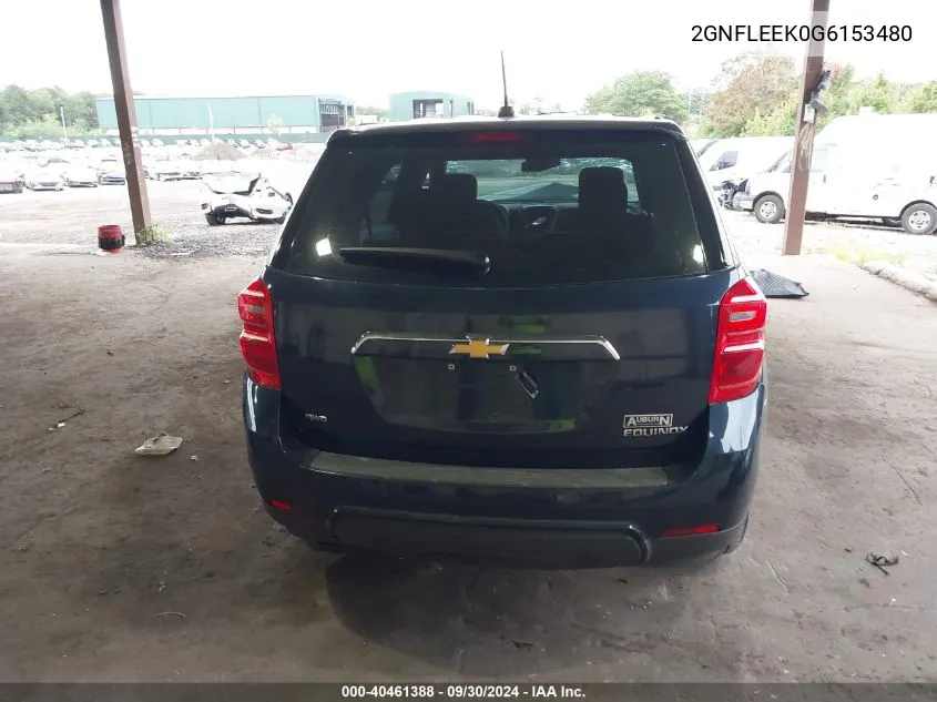 2GNFLEEK0G6153480 2016 Chevrolet Equinox Ls