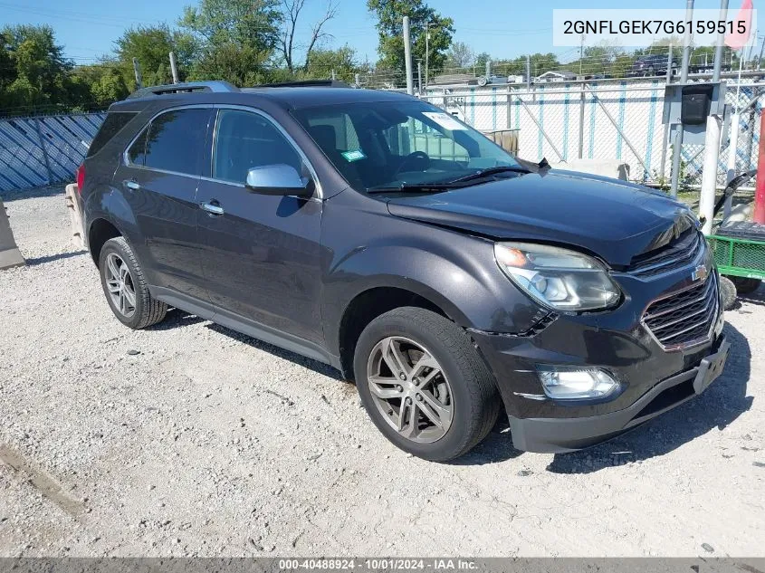 2016 Chevrolet Equinox Ltz VIN: 2GNFLGEK7G6159515 Lot: 40488924