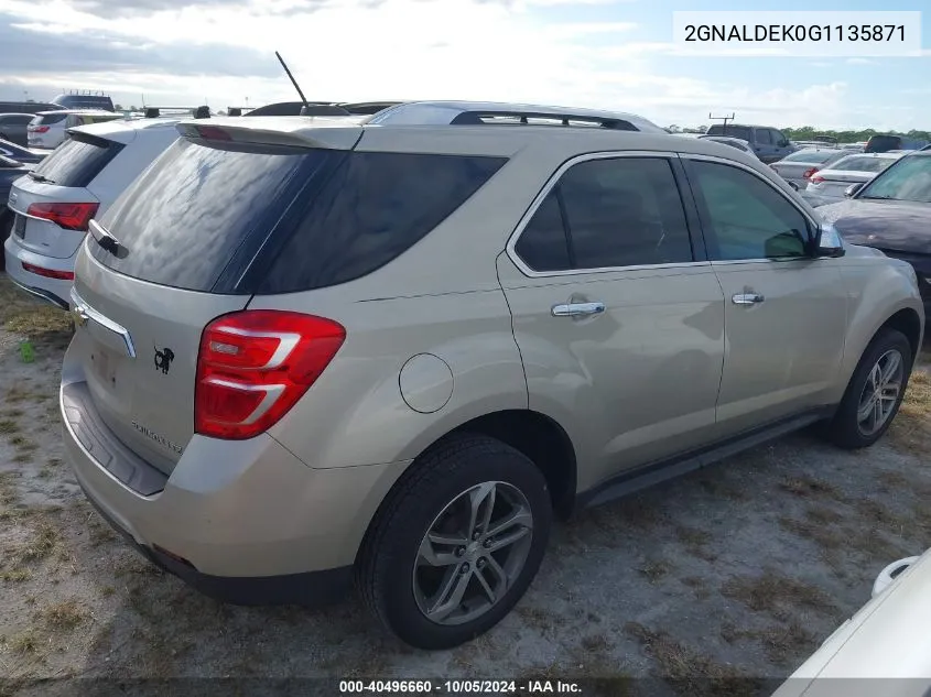 2GNALDEK0G1135871 2016 Chevrolet Equinox Ltz