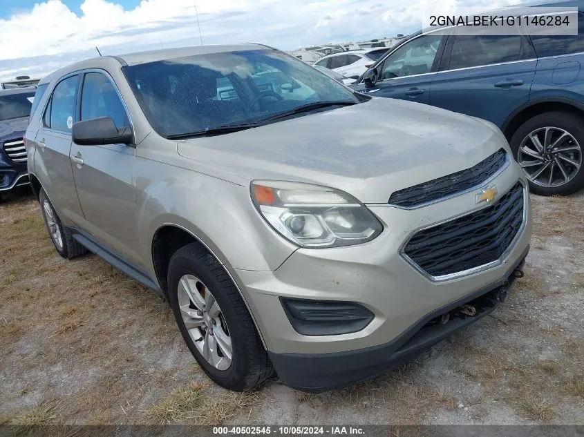 2016 Chevrolet Equinox Ls VIN: 2GNALBEK1G1146284 Lot: 40502545