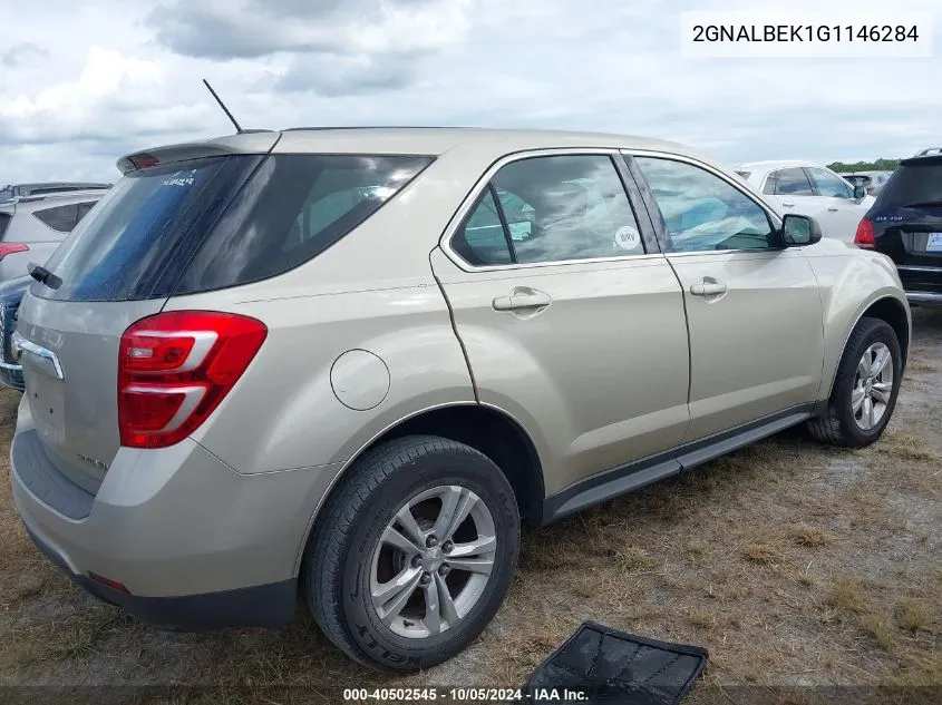 2016 Chevrolet Equinox Ls VIN: 2GNALBEK1G1146284 Lot: 40502545