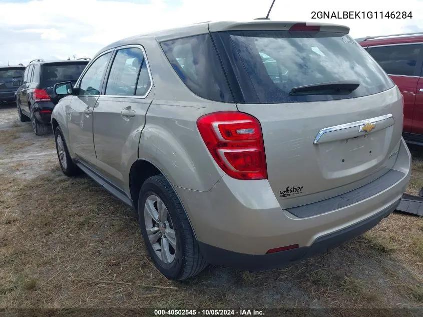 2016 Chevrolet Equinox Ls VIN: 2GNALBEK1G1146284 Lot: 40502545