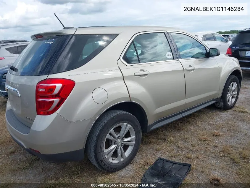 2016 Chevrolet Equinox Ls VIN: 2GNALBEK1G1146284 Lot: 40502545