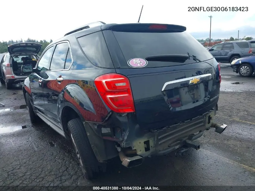 2GNFLGE30G6183423 2016 Chevrolet Equinox Ltz