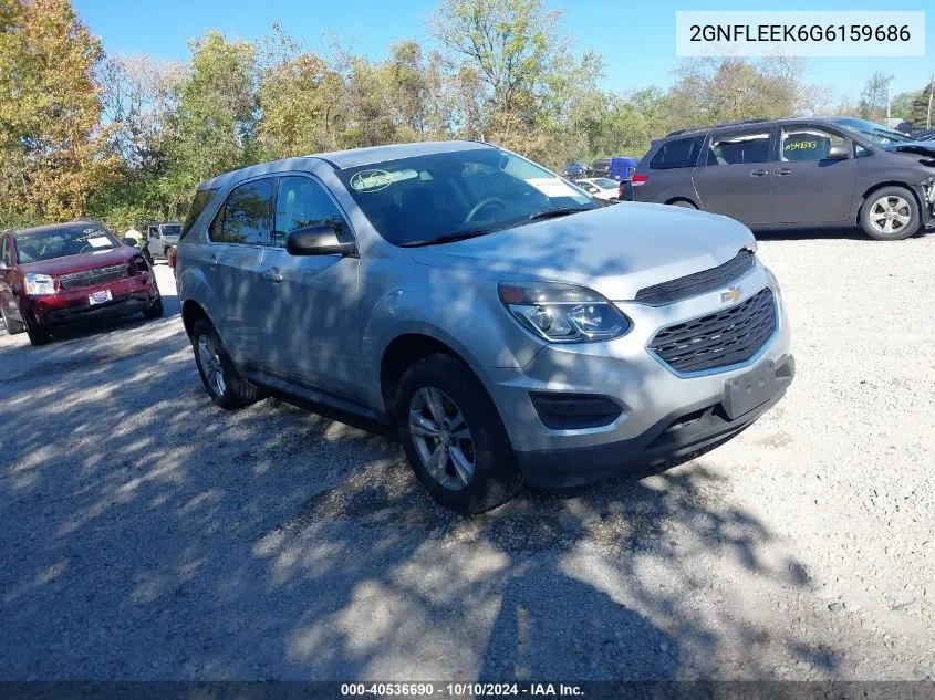 2016 Chevrolet Equinox Ls VIN: 2GNFLEEK6G6159686 Lot: 40536690