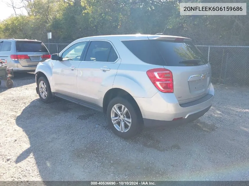 2016 Chevrolet Equinox Ls VIN: 2GNFLEEK6G6159686 Lot: 40536690