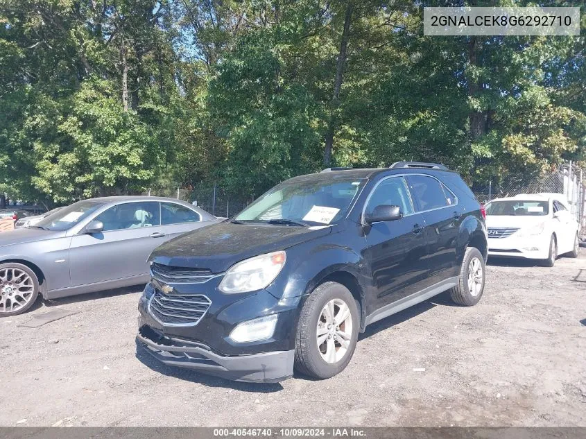 2016 Chevrolet Equinox Lt VIN: 2GNALCEK8G6292710 Lot: 40546740