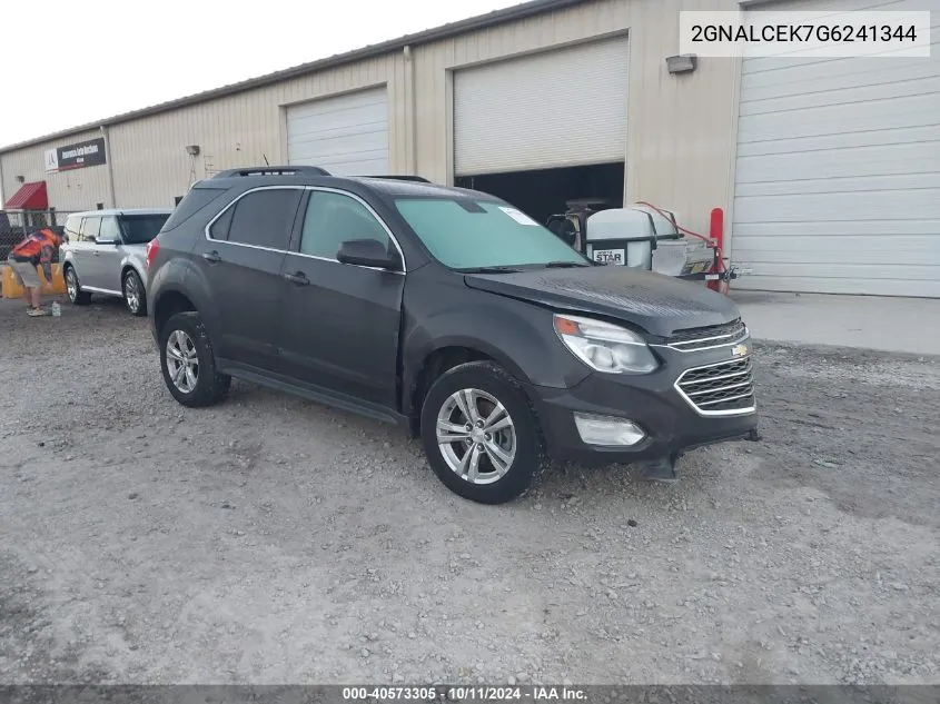 2016 Chevrolet Equinox Lt VIN: 2GNALCEK7G6241344 Lot: 40573305