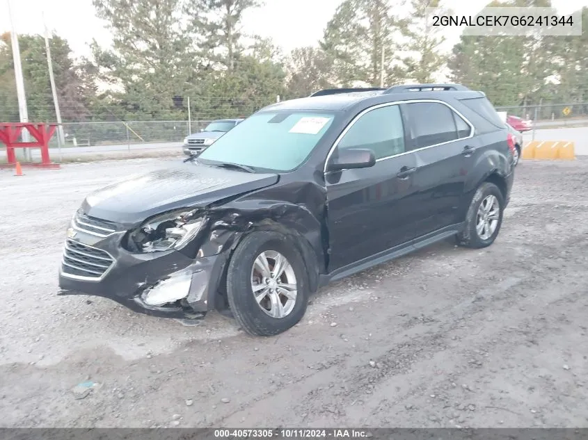 2016 Chevrolet Equinox Lt VIN: 2GNALCEK7G6241344 Lot: 40573305