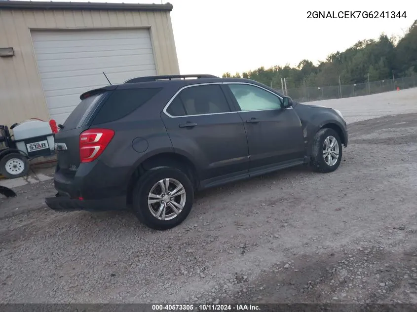 2016 Chevrolet Equinox Lt VIN: 2GNALCEK7G6241344 Lot: 40573305